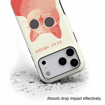 Stay Shady – Pop-Art Feline Design iPhone Case
