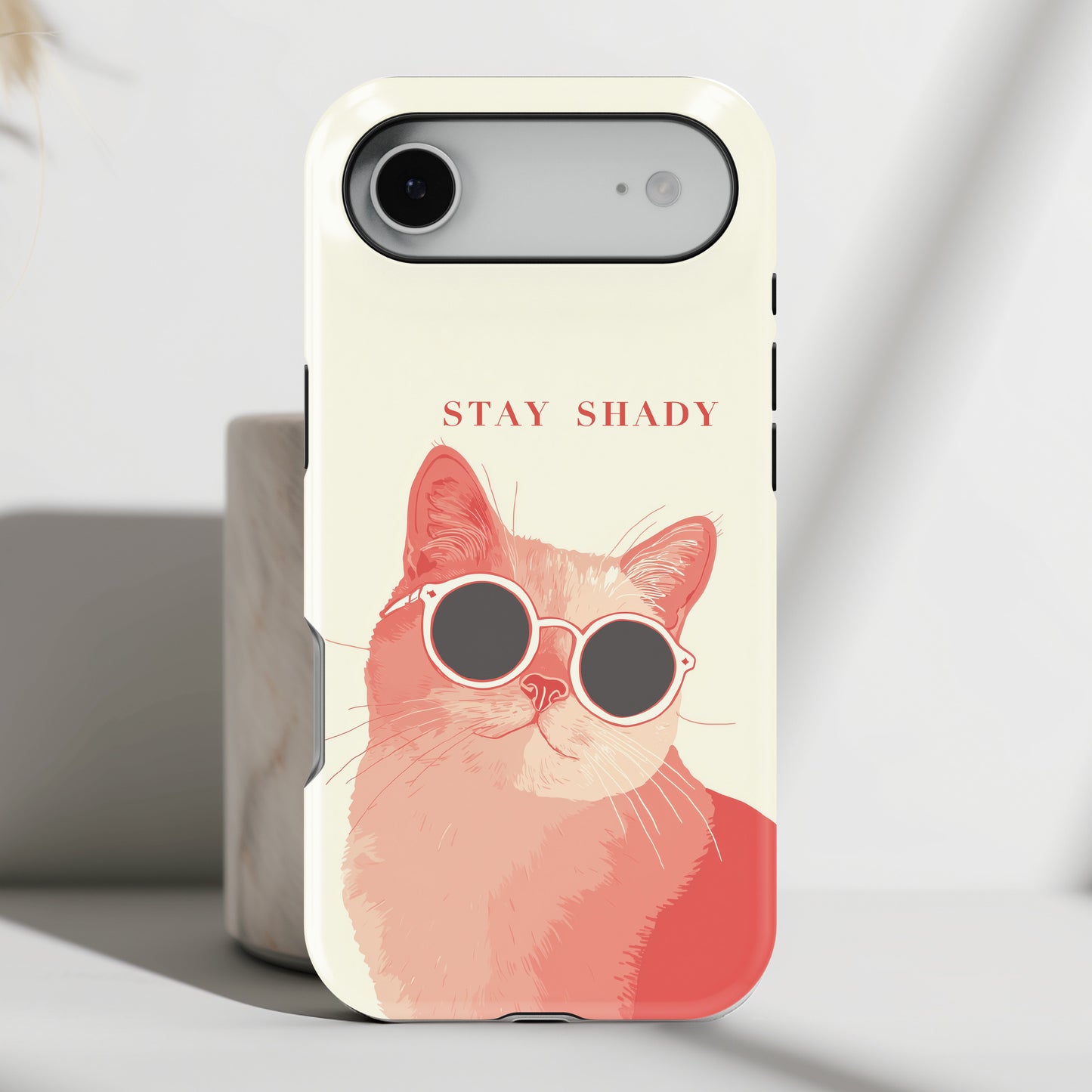 Stay Shady – Pop-Art Feline Design iPhone Case