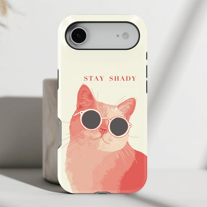 Stay Shady – Pop-Art Feline Design iPhone Case