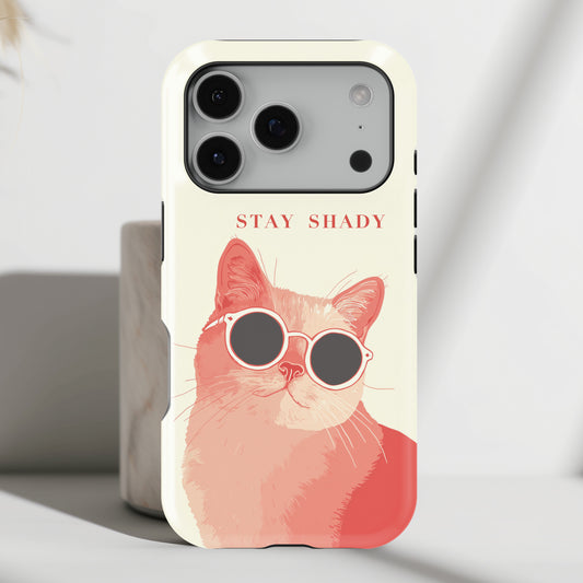 Stay Shady – Pop-Art Feline Design iPhone Case