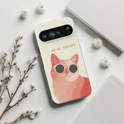 Stay Shady – Pop-Art Feline Design Phone Case for Google Pixel