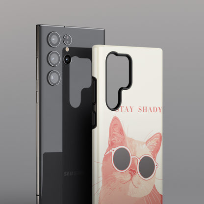 Stay Shady – Pop-Art Feline Design Phone Case for Galaxy S series Phones