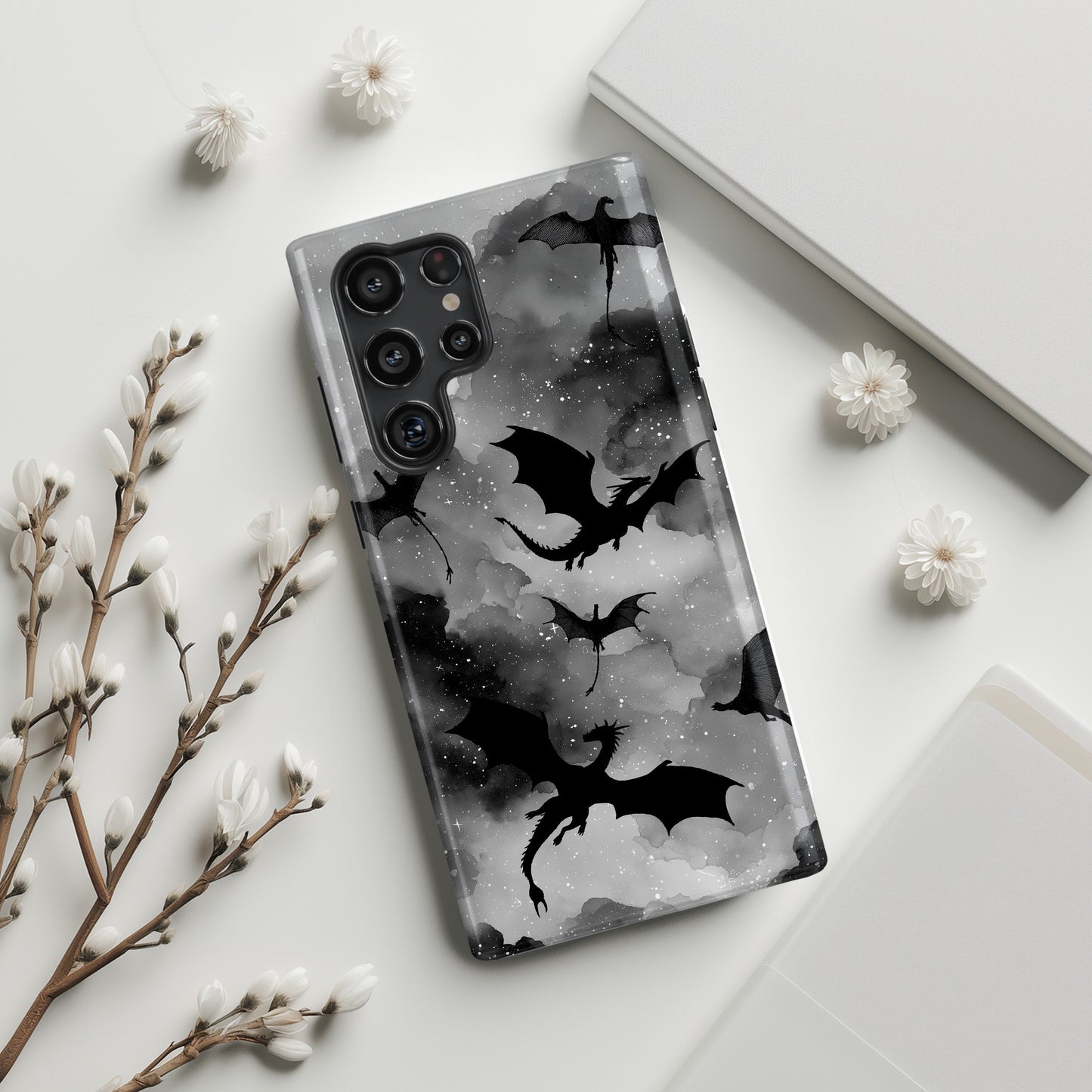 Storm of Dragons Design Phone Case for Galaxy S series Phones