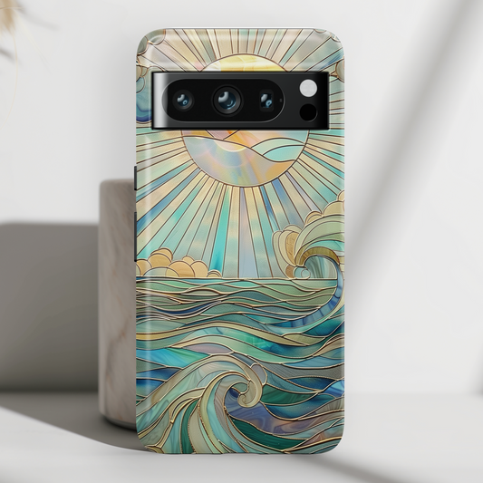 Sun & Ocean Stained Glass Design Google Pixel Phone Case