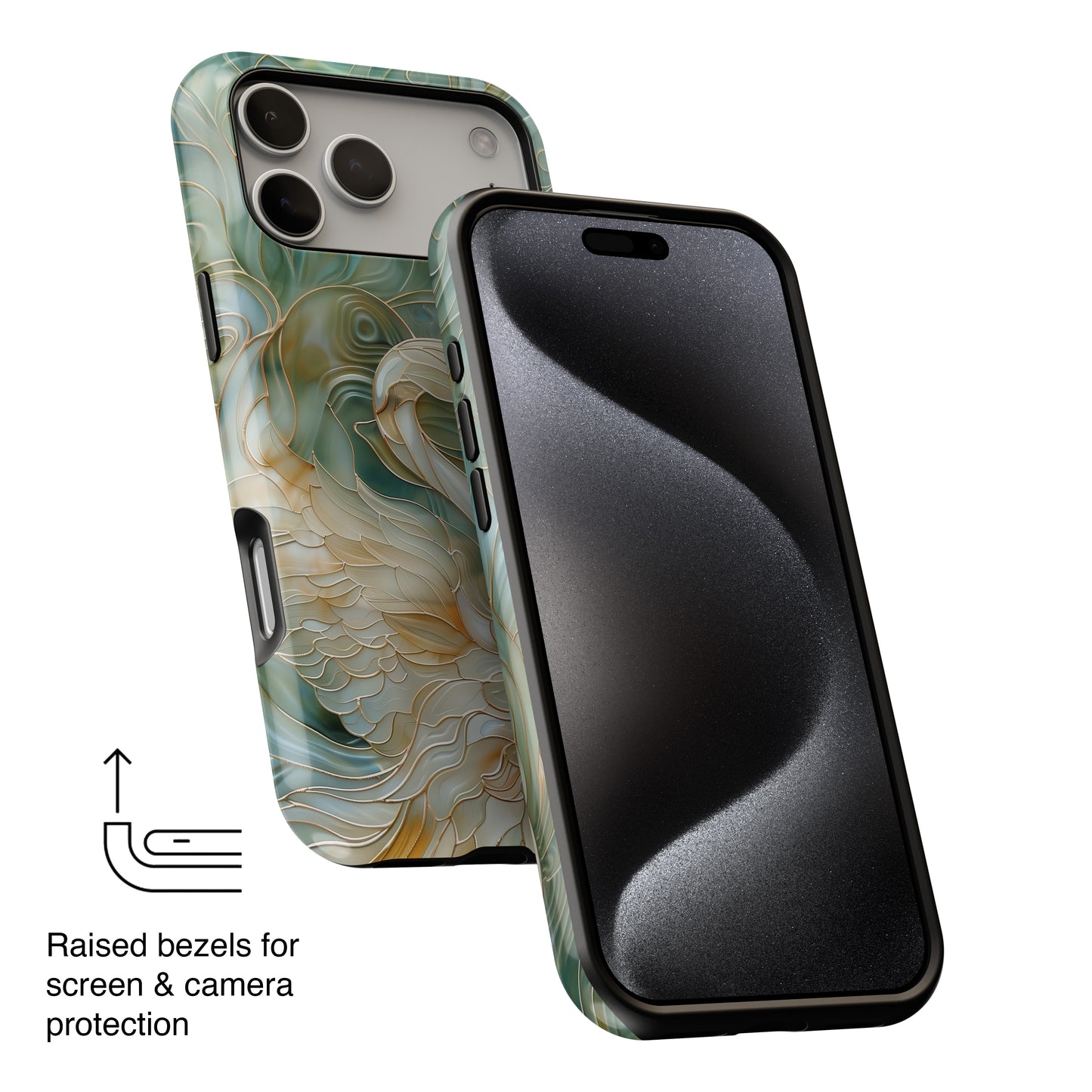 Swan Stained Glass Design iPhone Case