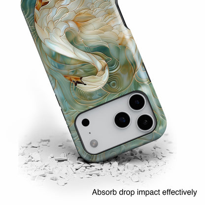 Swan Stained Glass Design iPhone Case