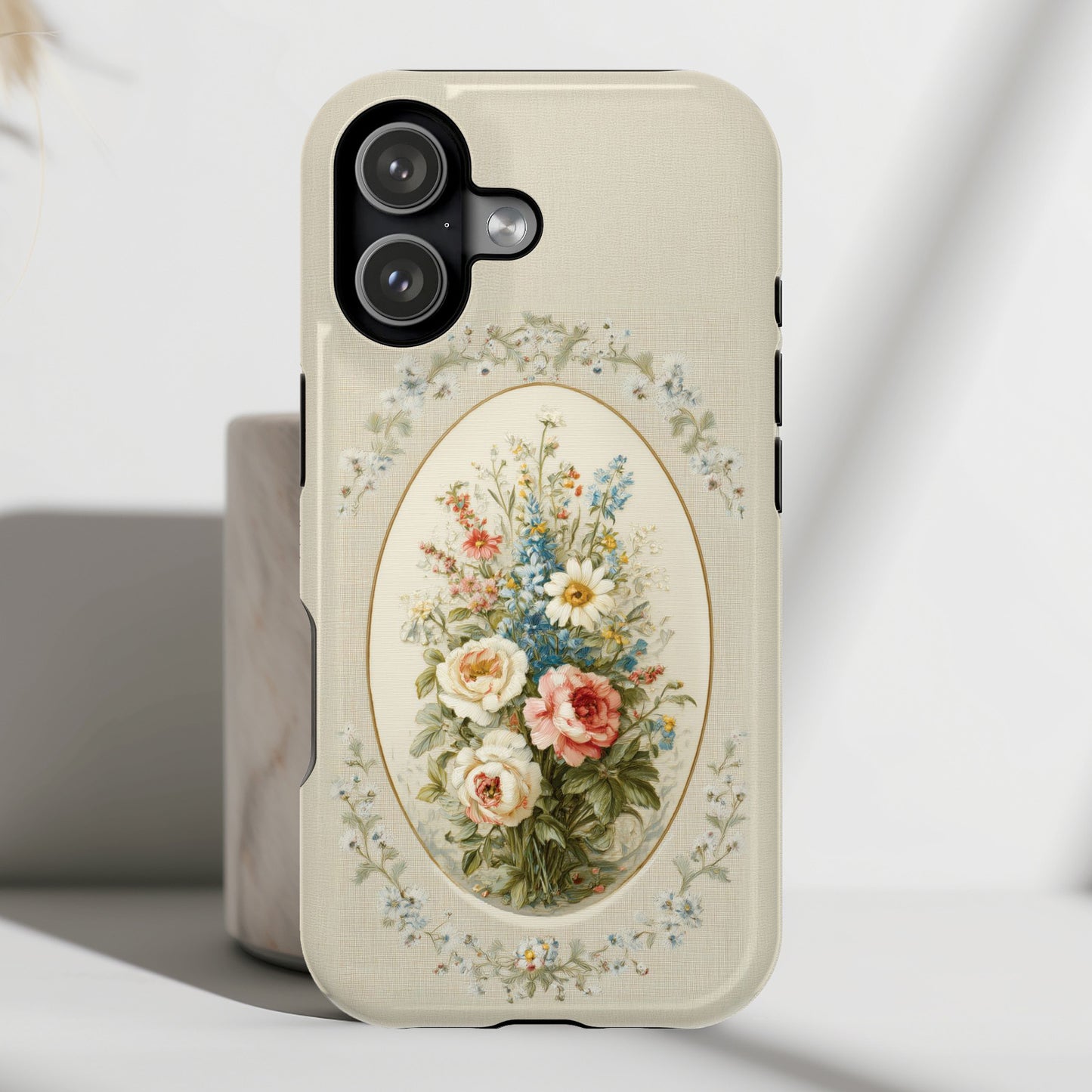 The Classic Rose Cameo – Vintage Floral Design iPhone Case