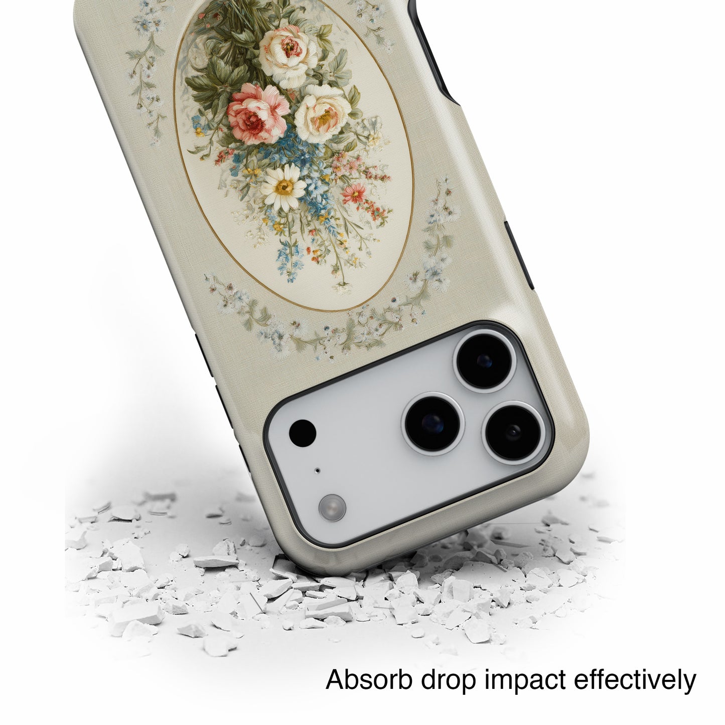 The Classic Rose Cameo – Vintage Floral Design iPhone Case