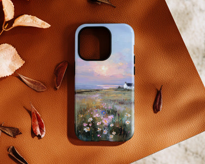The Coastal Cottage – Impressionist Landscape Design iPhone Case