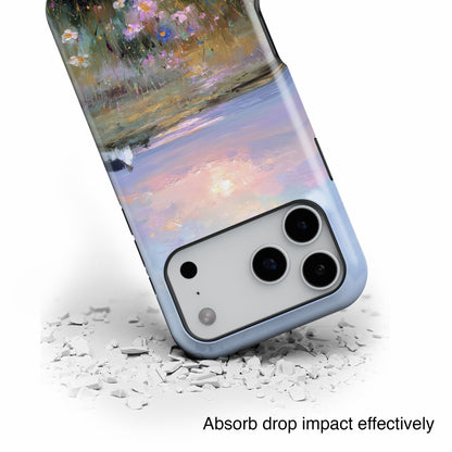 The Coastal Cottage – Impressionist Landscape Design iPhone Case