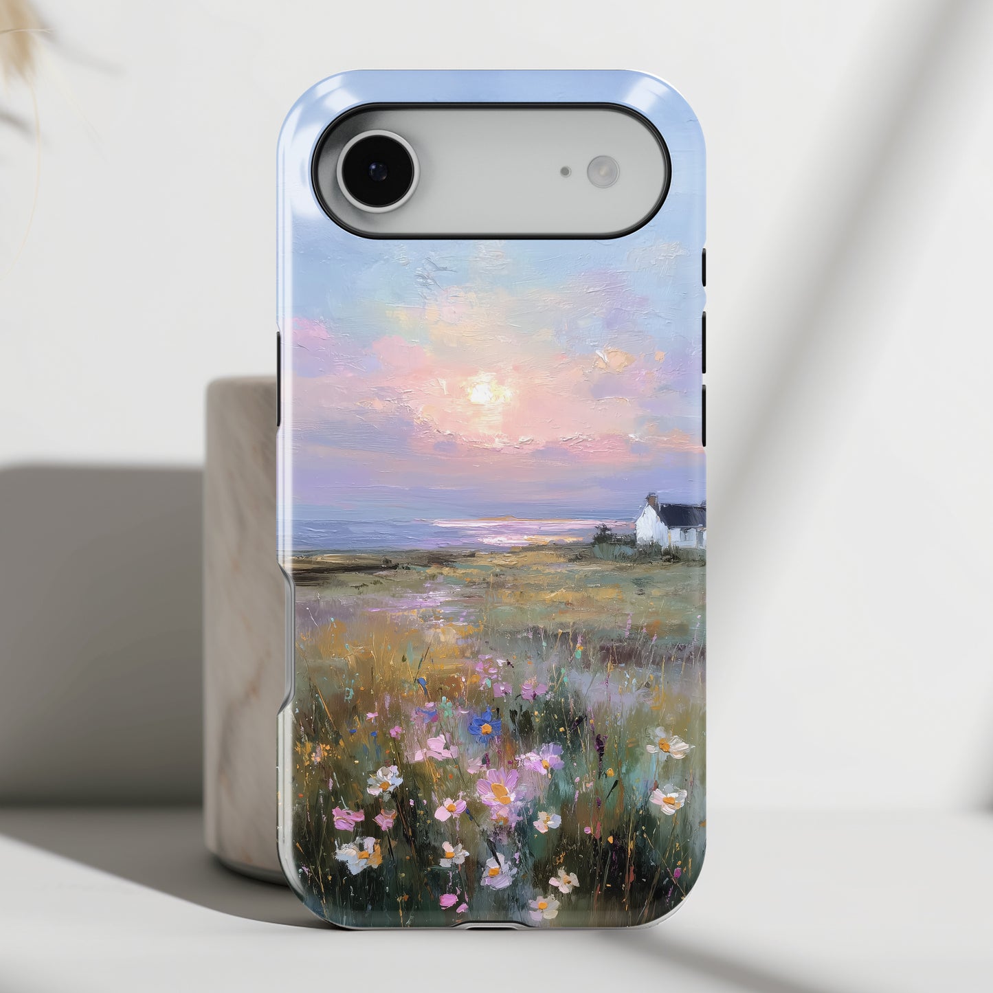 The Coastal Cottage – Impressionist Landscape Design iPhone Case