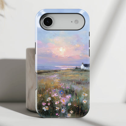 The Coastal Cottage – Impressionist Landscape Design iPhone Case