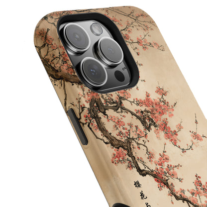 The Contemplative Cat – Traditional Ink Wash Design iPhone Case