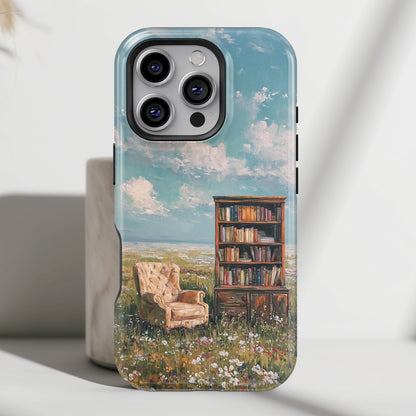 The Dreamer's Study – Surreal Meadow Design iPhone Case