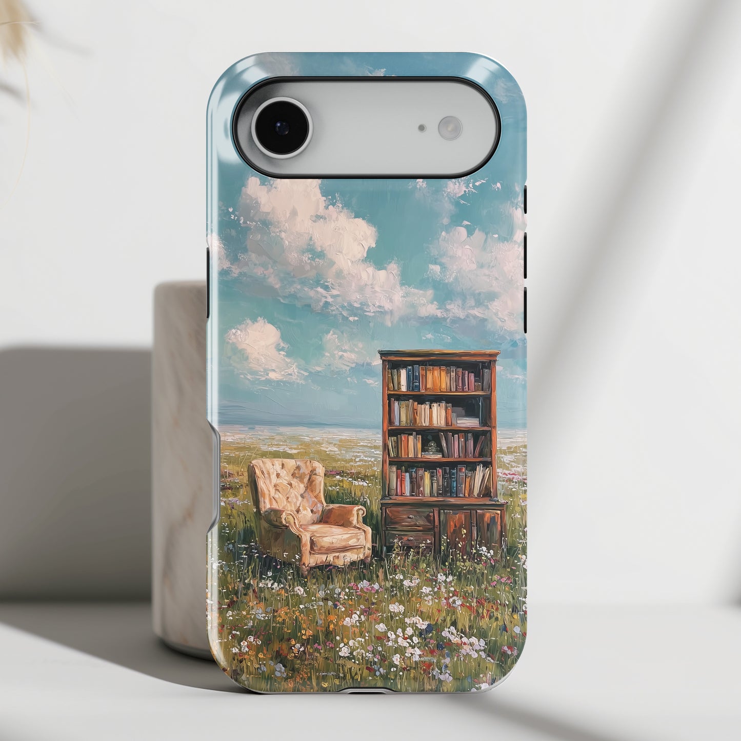 The Dreamer's Study – Surreal Meadow Design iPhone Case
