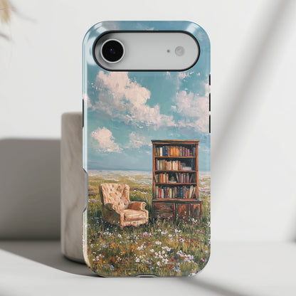The Dreamer's Study – Surreal Meadow Design iPhone Case