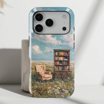 The Dreamer's Study – Surreal Meadow Design iPhone Case