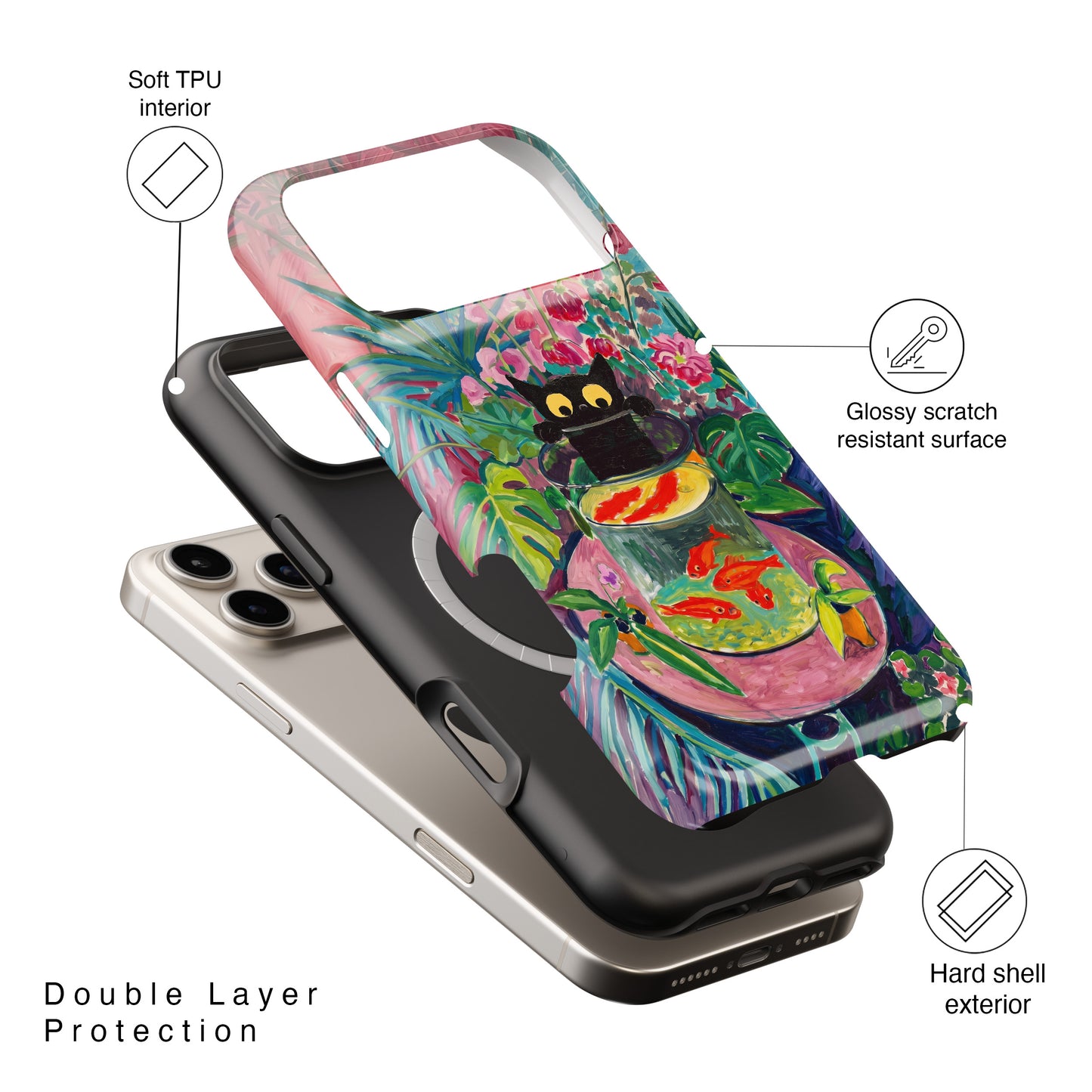 The Fauvist Feline – Fine Art Parody Design iPhone Case