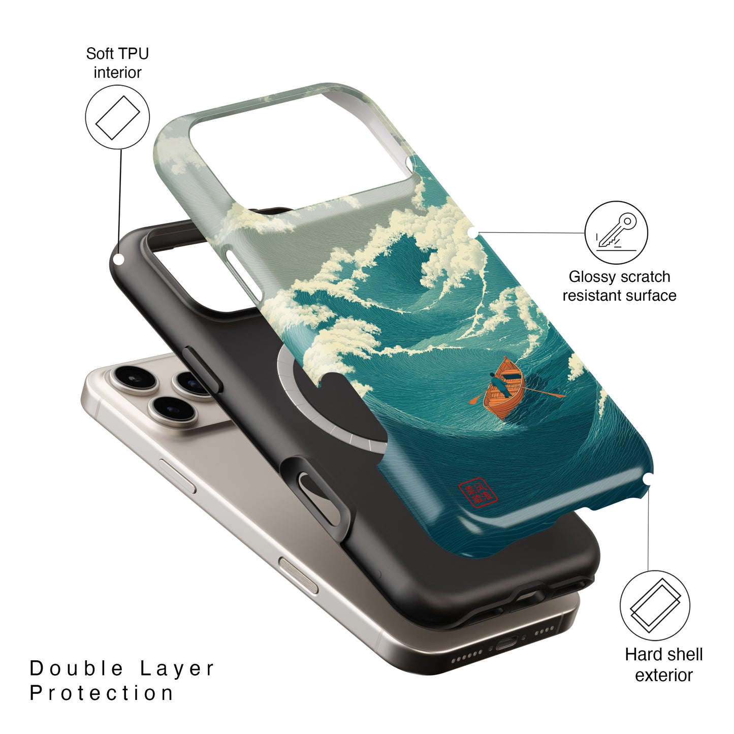 The Great Swell – Ukiyo-e Wave Design iPhone Case