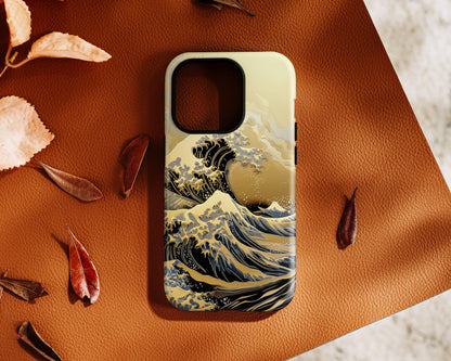 The Great Wave Gold Theme Design Design iPhone Case