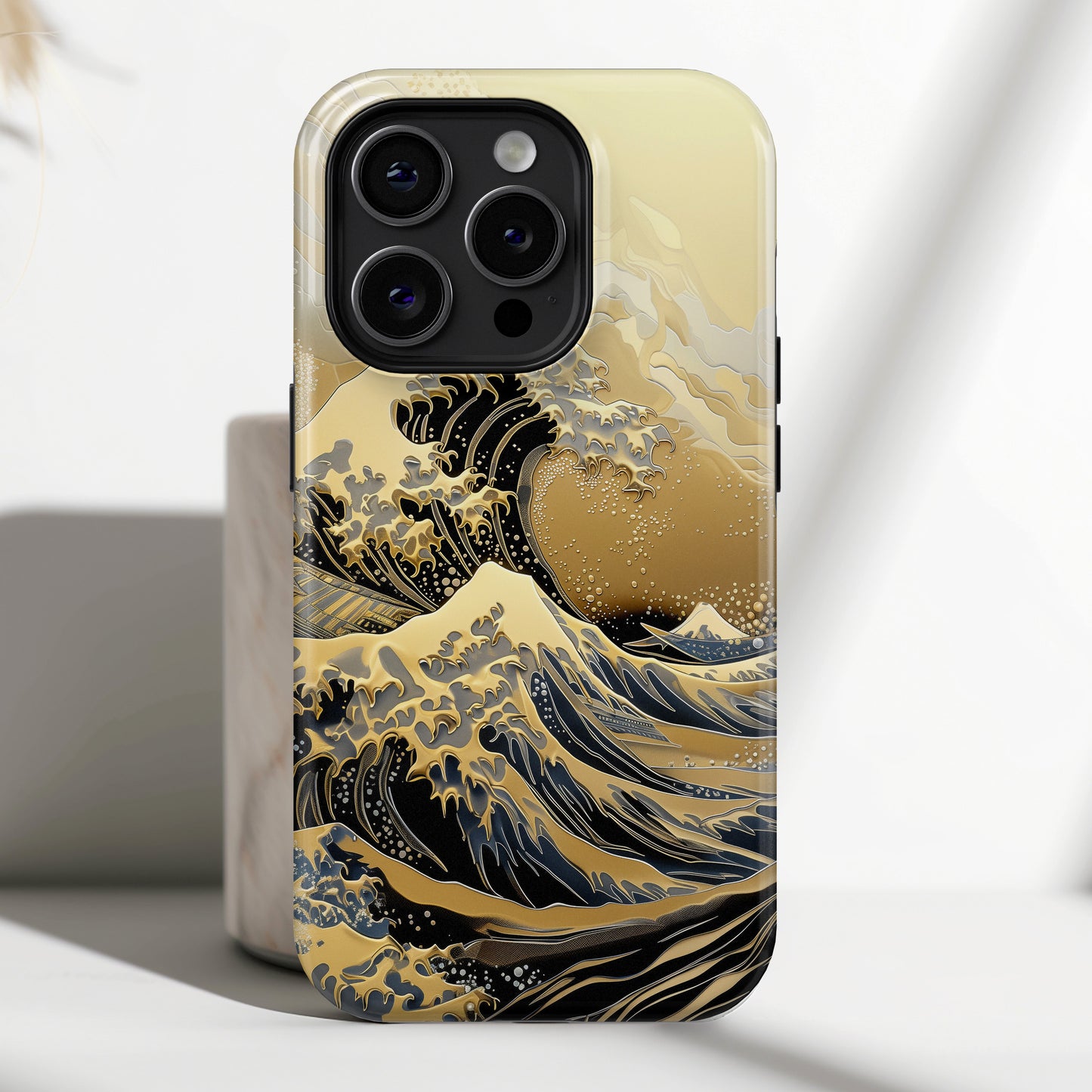 The Great Wave Gold Theme Design Design iPhone Case