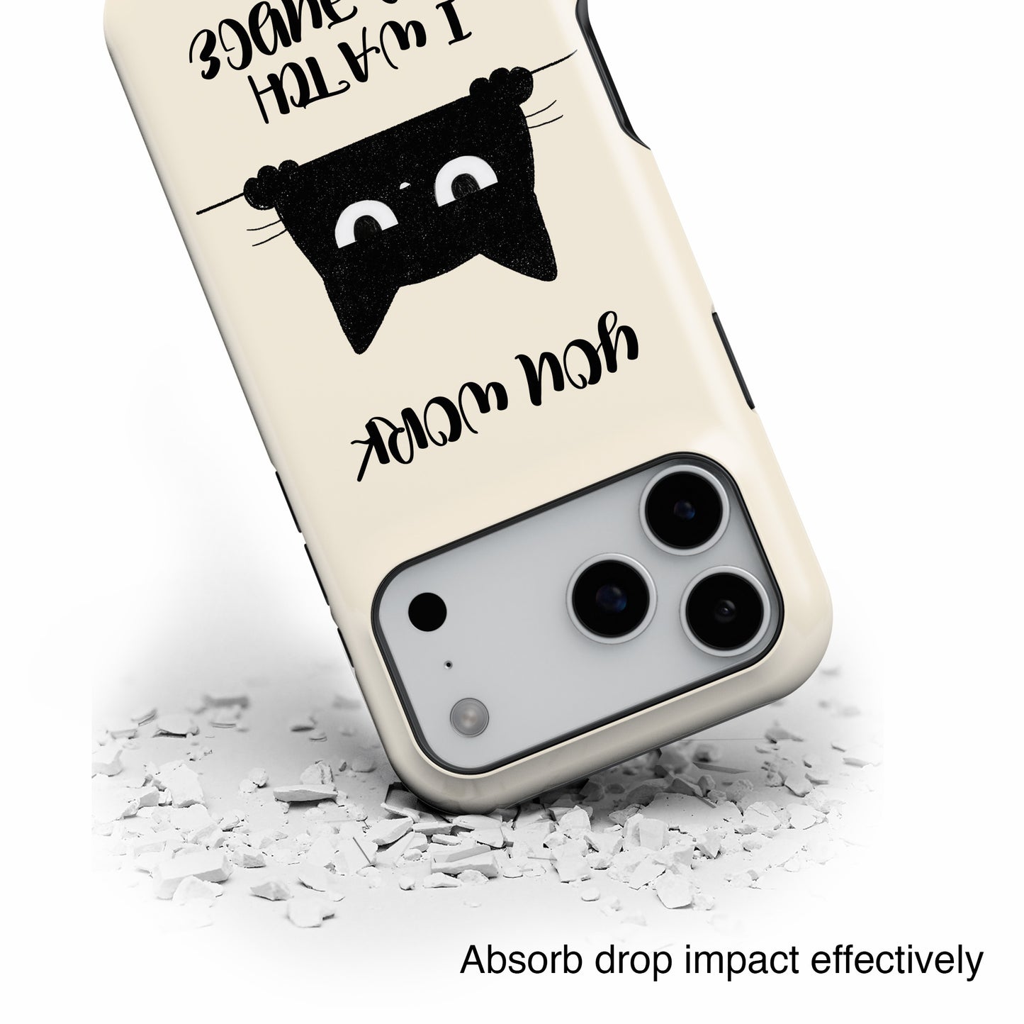 The Judgy Supervisor – Funny Black Cat Design iPhone Case