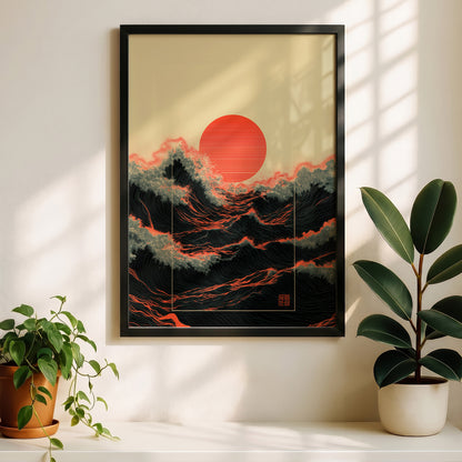 The Kyokujitsu Exhibition – Rising Sun Wave Design Wall Art