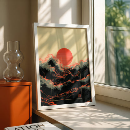 The Kyokujitsu Exhibition – Rising Sun Wave Design Wall Art
