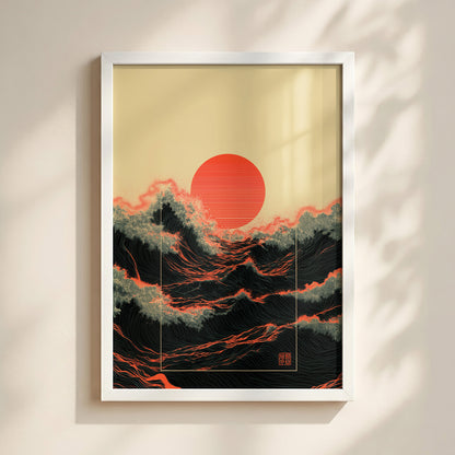 The Kyokujitsu Exhibition – Rising Sun Wave Design Wall Art