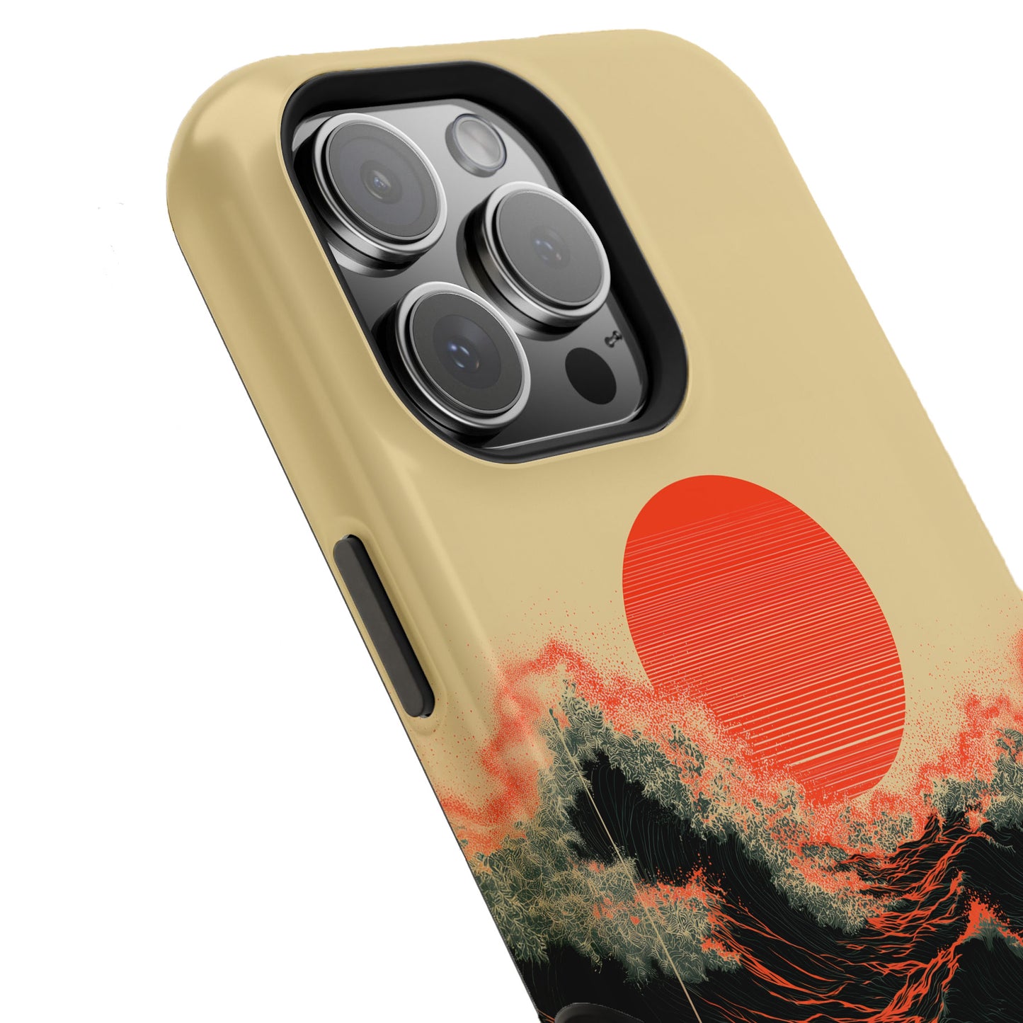 The Kyokujitsu Exhibition – Framed Rising Sun Wave Design iPhone Case