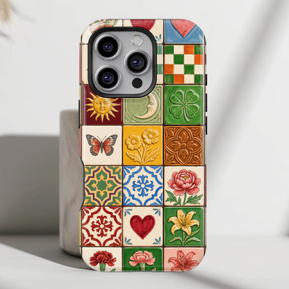 The Mediterranean Mosaic – Ceramic Tile Design iPhone Case
