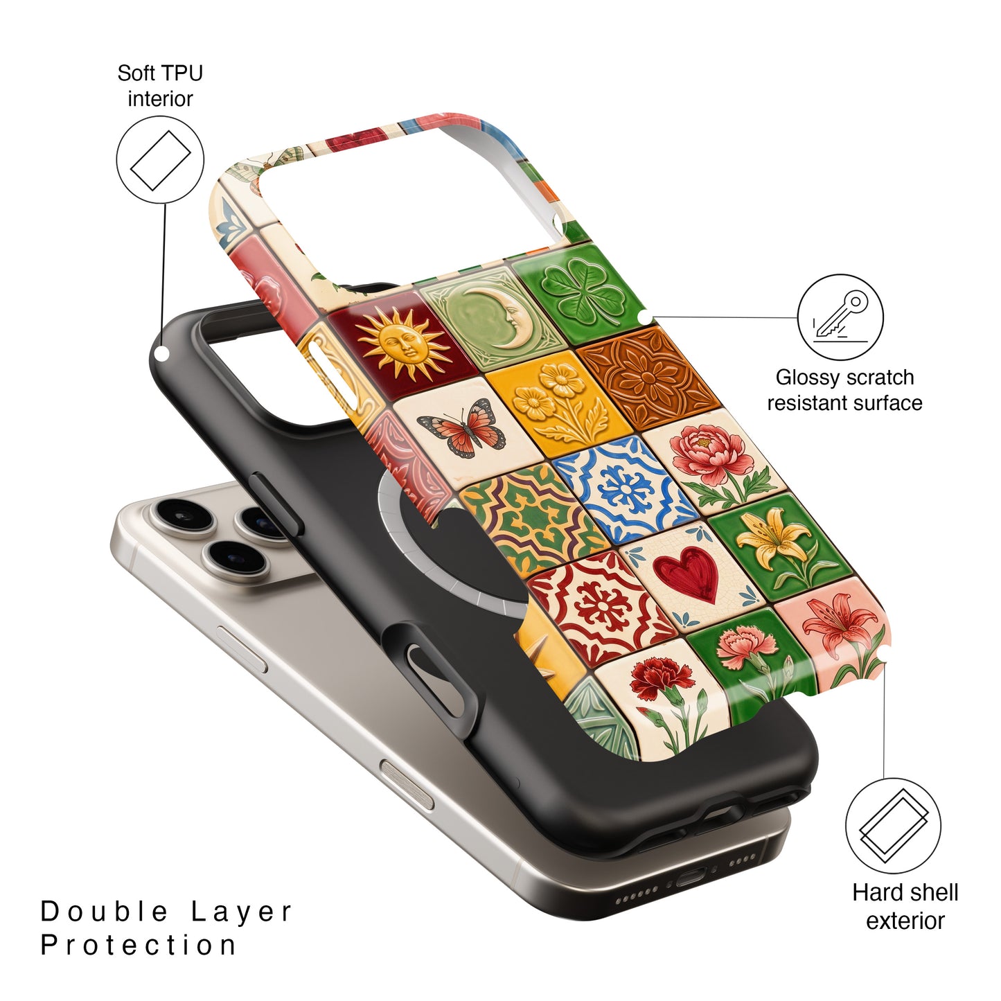 The Mediterranean Mosaic – Ceramic Tile Design iPhone Case