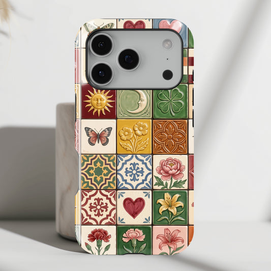 The Mediterranean Mosaic – Ceramic Tile Design iPhone Case