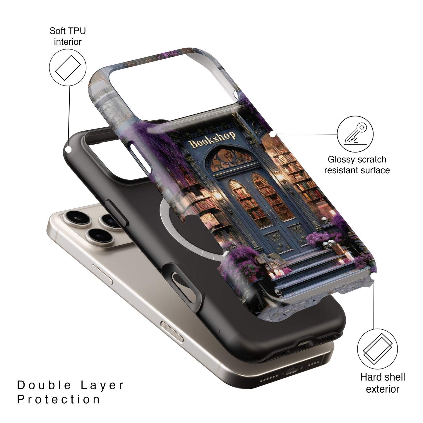 The Midnight Bookshop Design iPhone Case