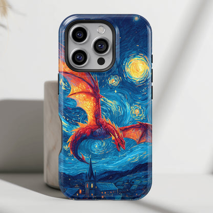 The Midnight Drake – Fantasy Art iPhone Case