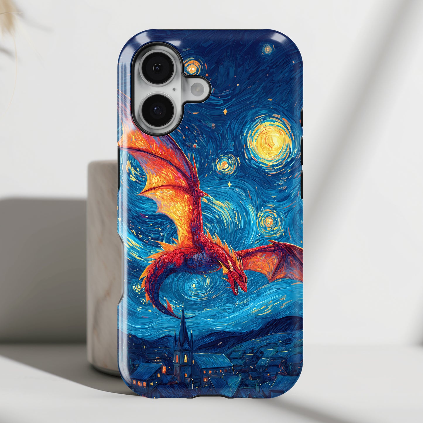The Midnight Drake – Fantasy Art iPhone Case