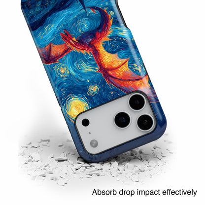 The Midnight Drake – Fantasy Art iPhone Case