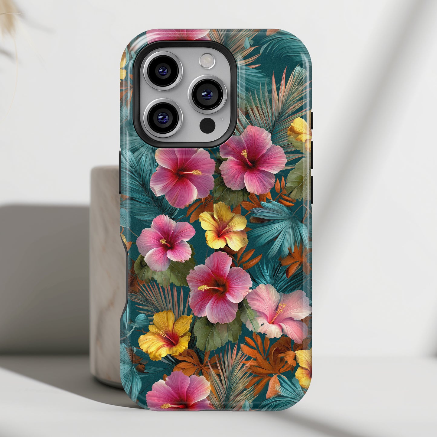 The Moody Oasis – Dark Tropical Design iPhone Case