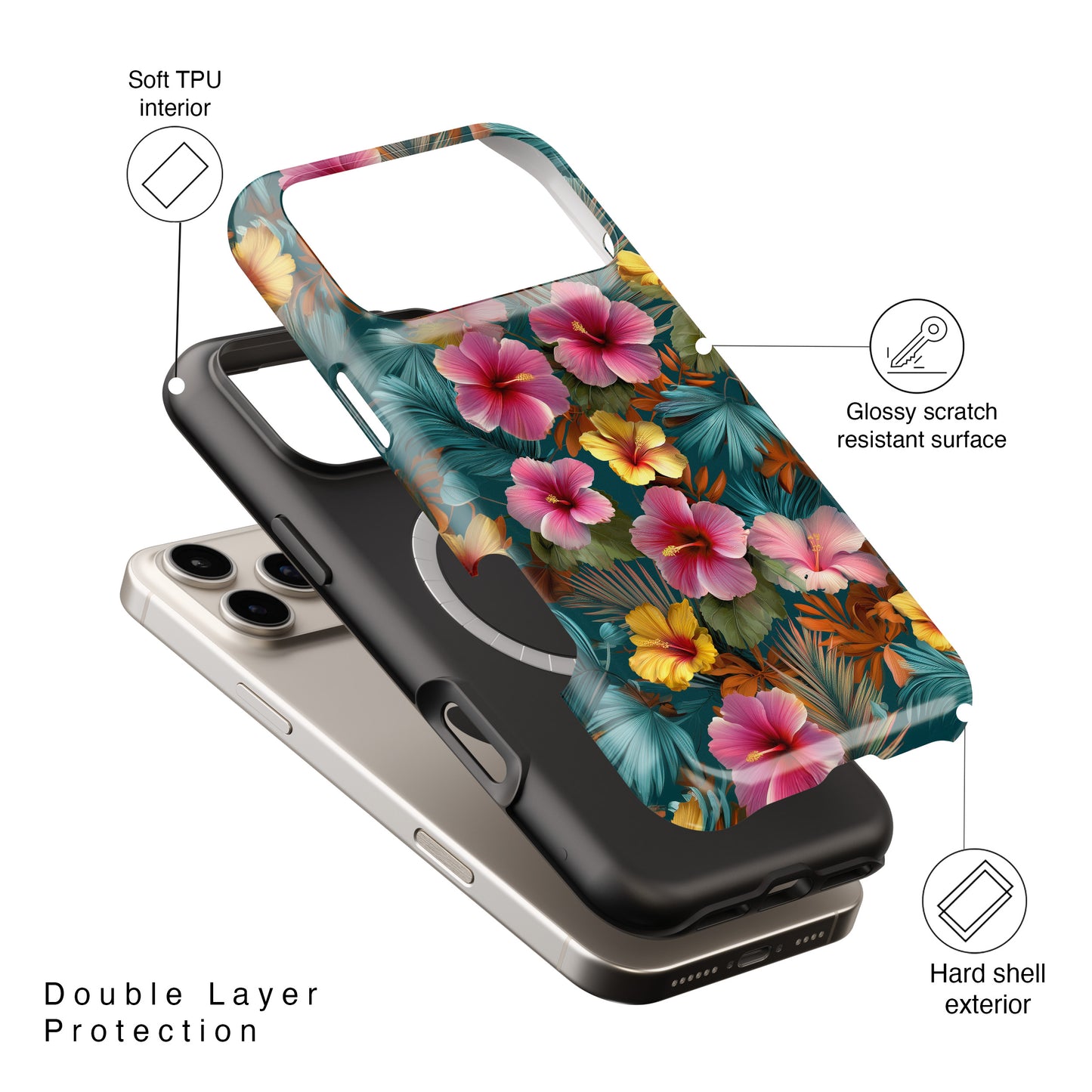 The Moody Oasis – Dark Tropical Design iPhone Case
