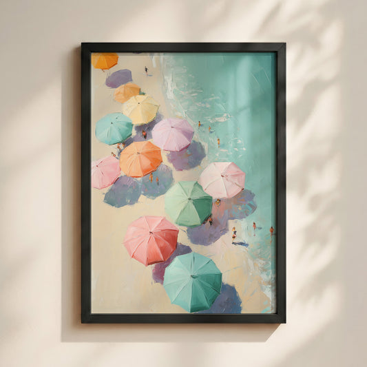 The Pastel Riviera – Aerial Beach Design Wall Art