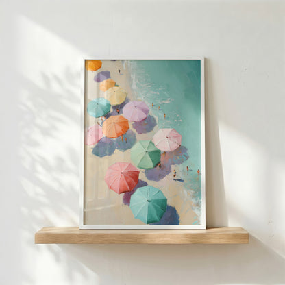 The Pastel Riviera – Aerial Beach Design Wall Art