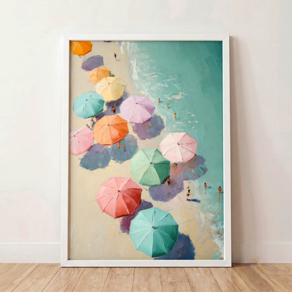 The Pastel Riviera – Aerial Beach Design Wall Art