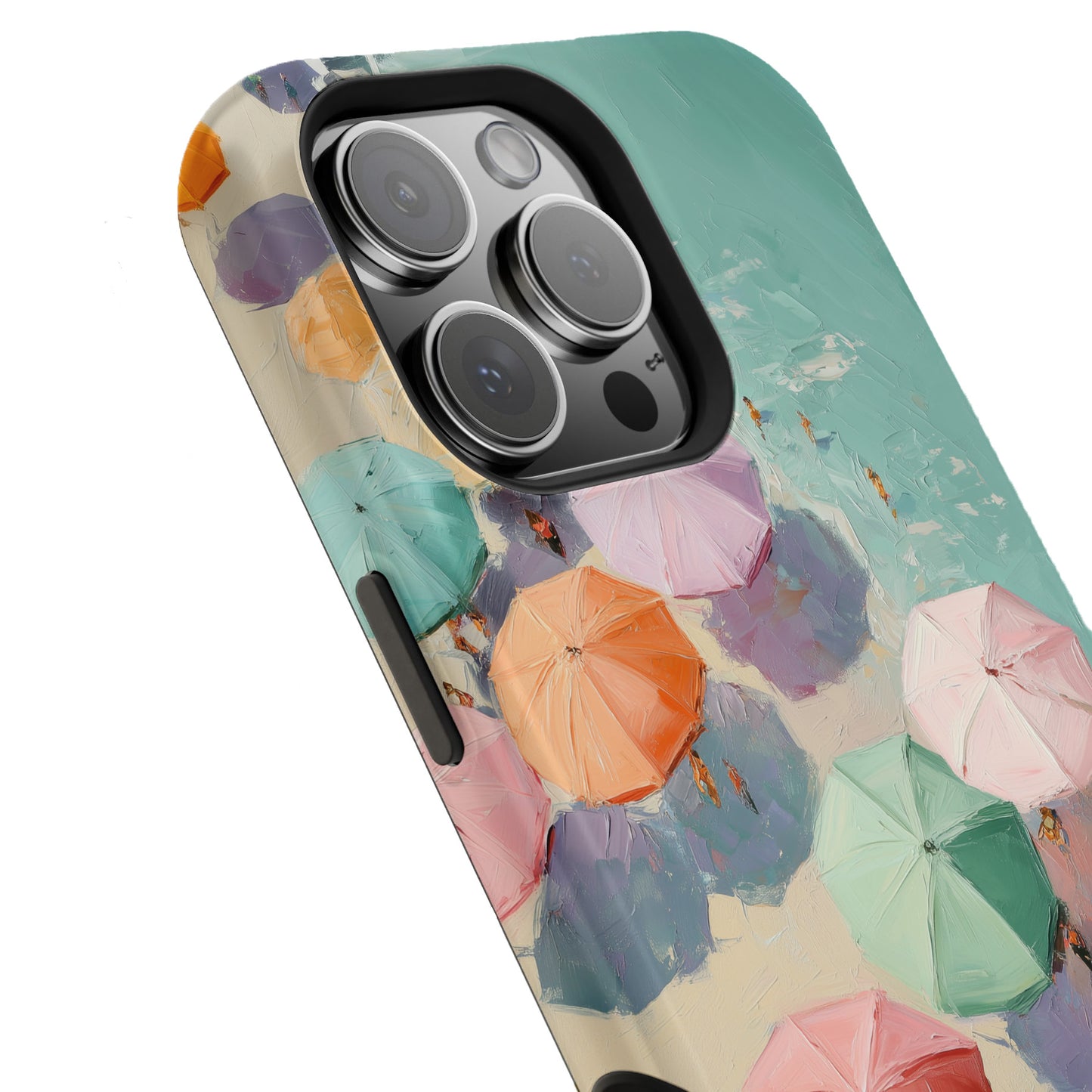The Pastel Riviera – Aerial Beach Design iPhone Case