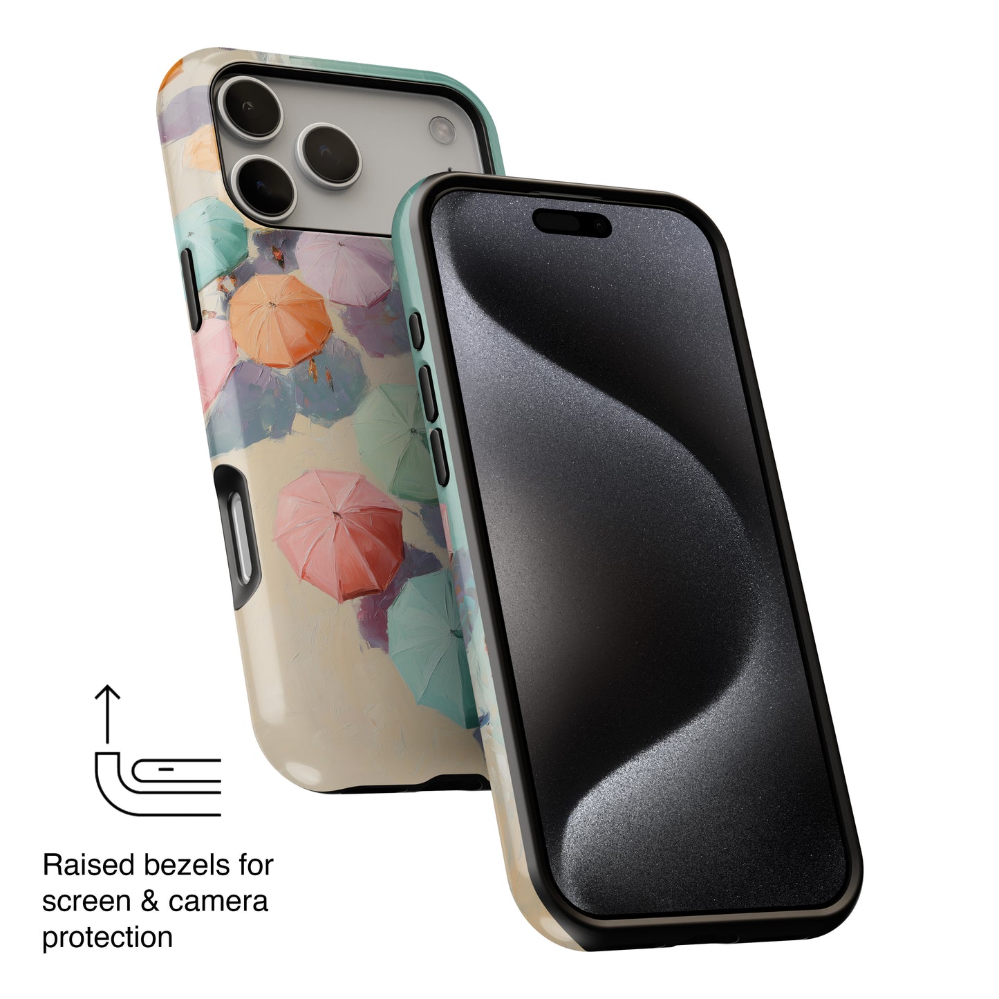 The Pastel Riviera – Aerial Beach Design iPhone Case