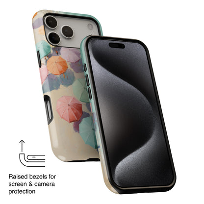 The Pastel Riviera – Aerial Beach Design iPhone Case