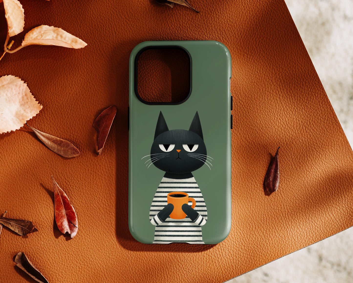 The Pre-Caffeine Feline – Grumpy Cat Design iPhone Case