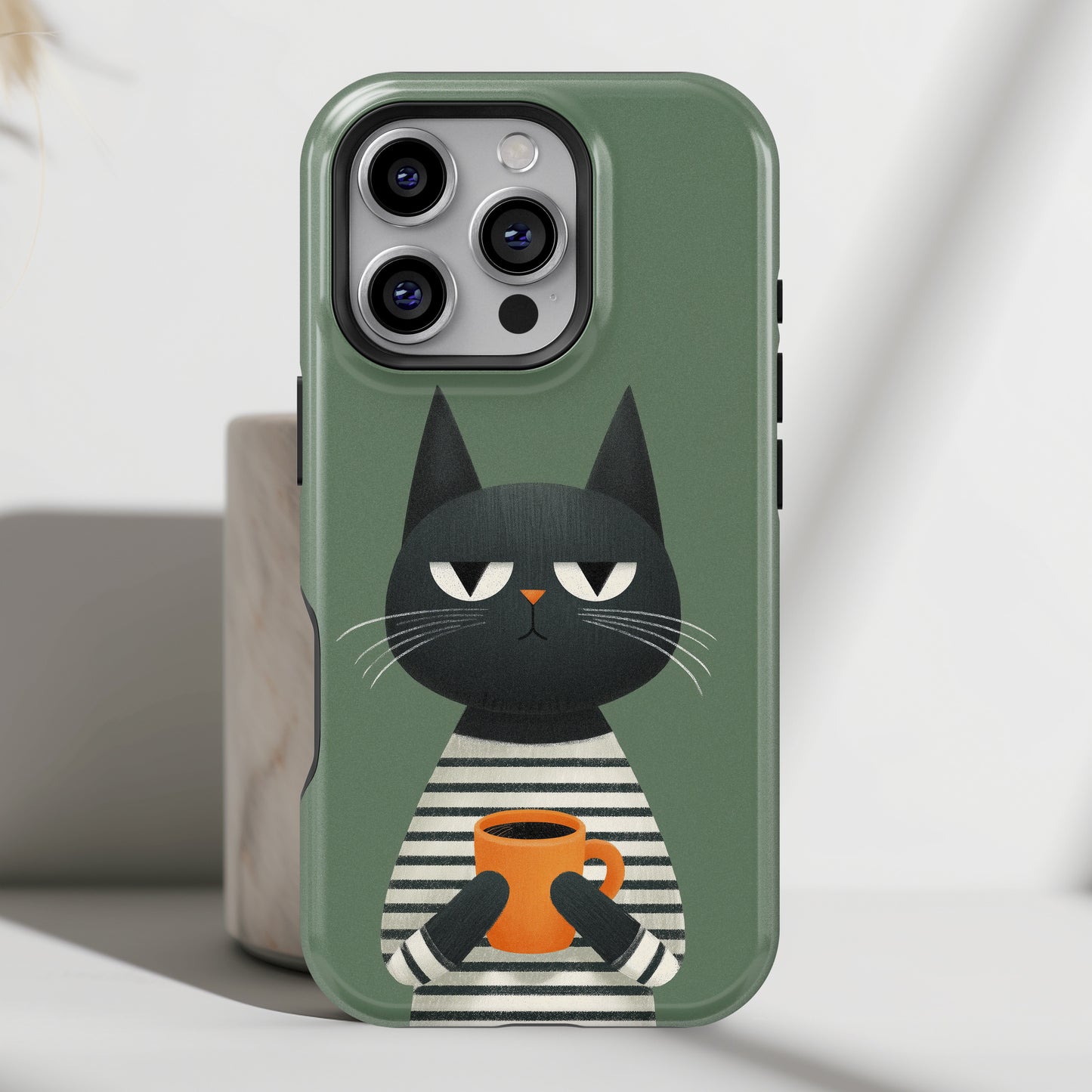 The Pre-Caffeine Feline – Grumpy Cat Design iPhone Case