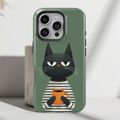 The Pre-Caffeine Feline – Grumpy Cat Design iPhone Case