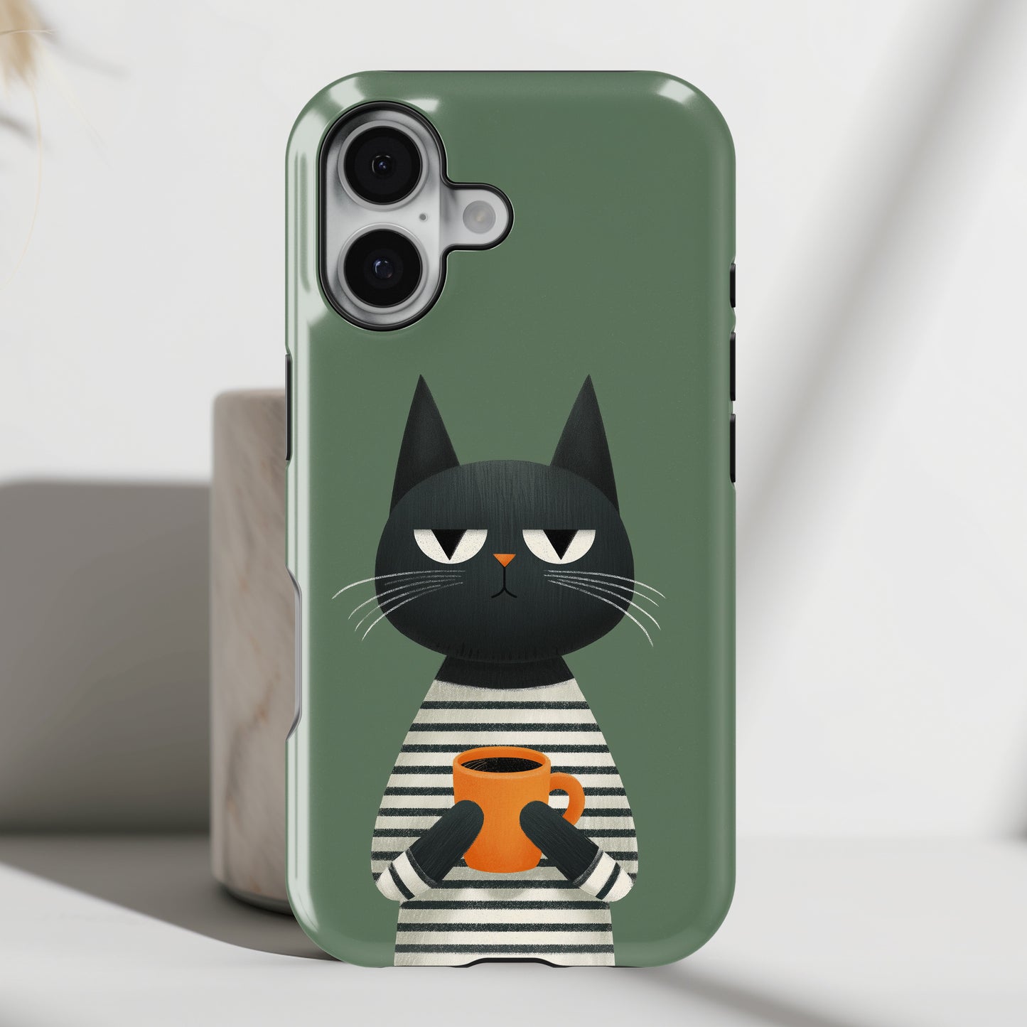 The Pre-Caffeine Feline – Grumpy Cat Design iPhone Case