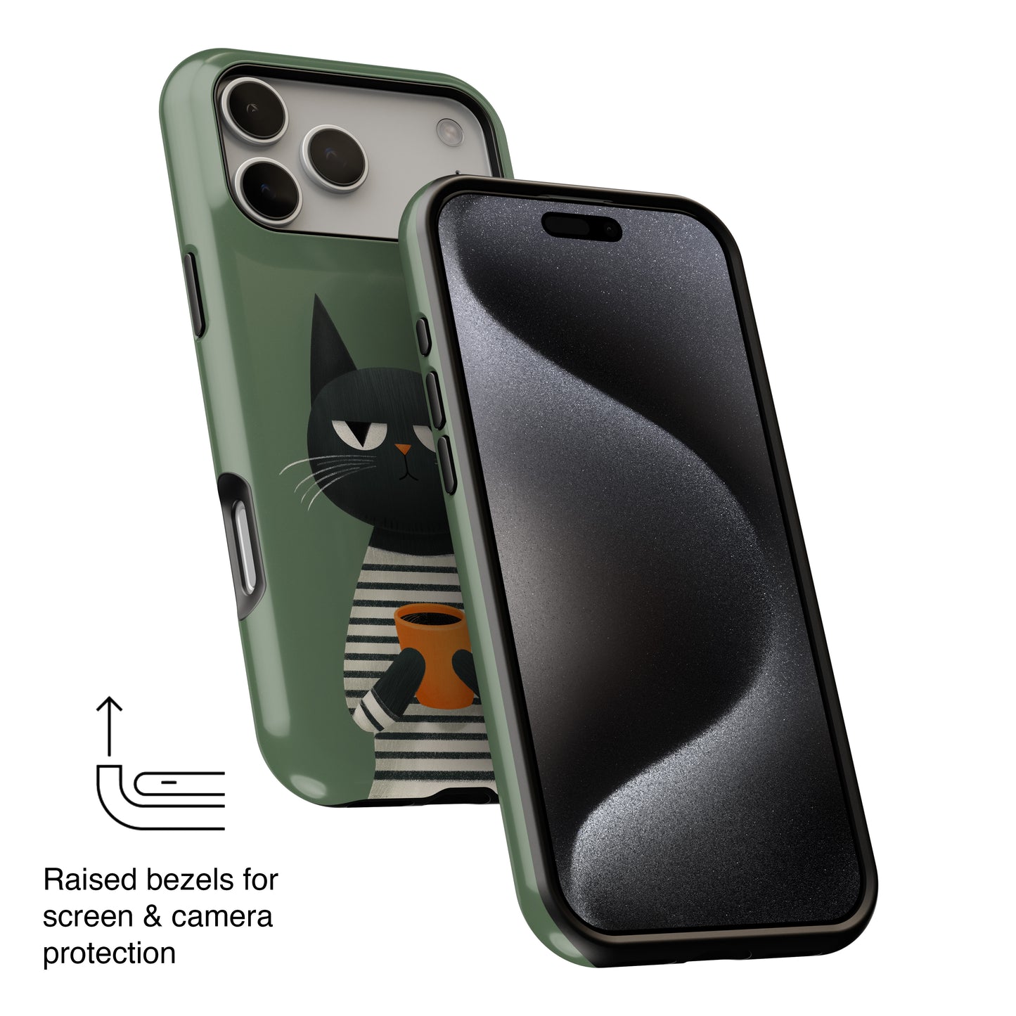 The Pre-Caffeine Feline – Grumpy Cat Design iPhone Case